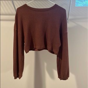 drop shoulder crop tee